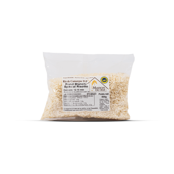 Le riz à risotto est un riz d’origine italienne utilisé pour les plats en sauce où il absorbe le jus et conserve toutes ses saveurs.