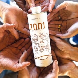 Huile d'olive 2001 du Domaine de l'Oulivie, une huile délicate et fruitée.