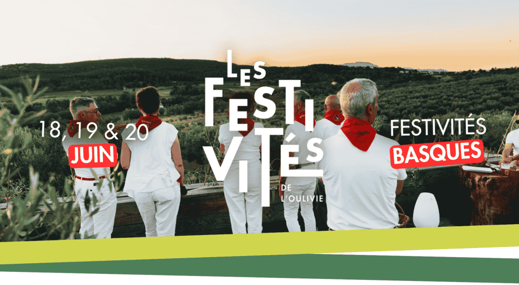 Participez aux Festivités Basques les 18, 19 et 20 juin au Domaine de l'Oulivie ! Jeux, musique, chants et gastronomie basques. Sur réservation.